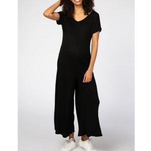 Black maternity Romper
